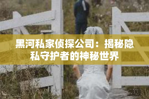黑河私家侦探公司：揭秘隐私守护者的神秘世界