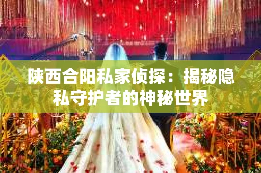 陕西合阳私家侦探：揭秘隐私守护者的神秘世界