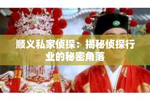 顺义私家侦探：揭秘侦探行业的秘密角落