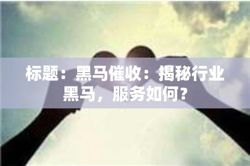 标题：黑马催收：揭秘行业黑马，服务如何？