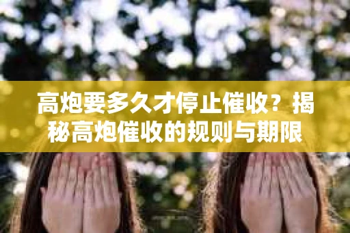 高炮要多久才停止催收?揭秘高炮催收的规则与期限 高炮要多久才停止催收?揭秘高炮催收的规则与期限