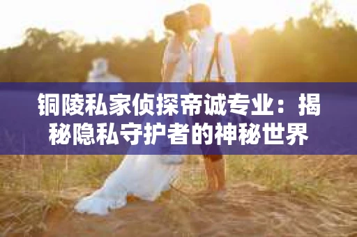 铜陵私家侦探帝诚专业：揭秘隐私守护者的神秘世界