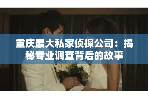 重庆最大私家侦探公司：揭秘专业调查背后的故事