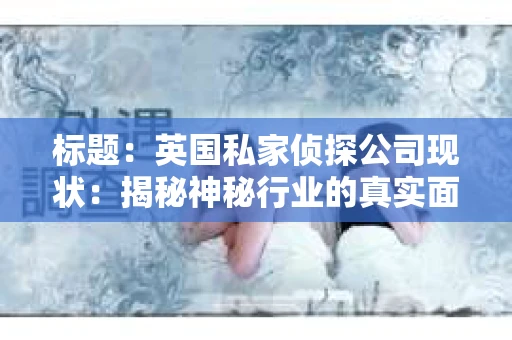 标题：英国私家侦探公司现状：揭秘神秘行业的真实面貌