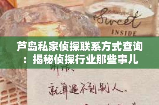 芦岛私家侦探联系方式查询：揭秘侦探行业那些事儿