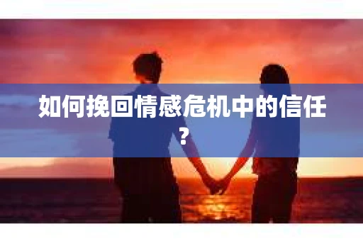 如何挽回情感危机中的信任？