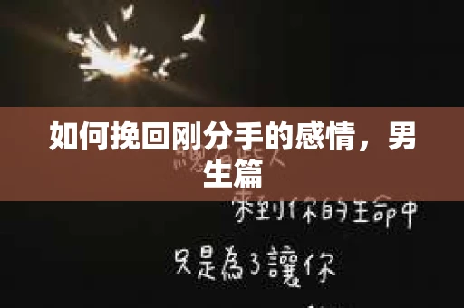 如何挽回刚分手的感情，男生篇