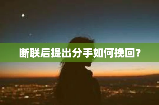 断联后提出分手如何挽回? 断联后提出分手如何挽回?