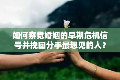 如何察觉婚姻的早期危机信号并挽回分手最想见的人？